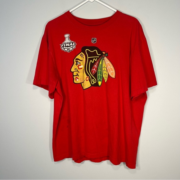 Chicago Blackhawks Shirt Mens Extra Large Red NHL Hockey 2010 Championship Toews - Picture 1 of 12